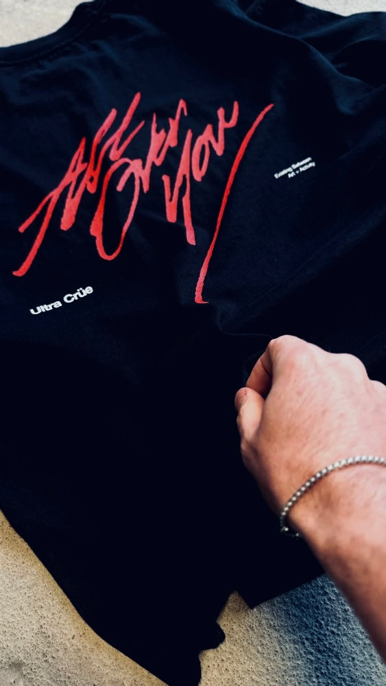 ALL OVER YOU WASHED BLACK TEE