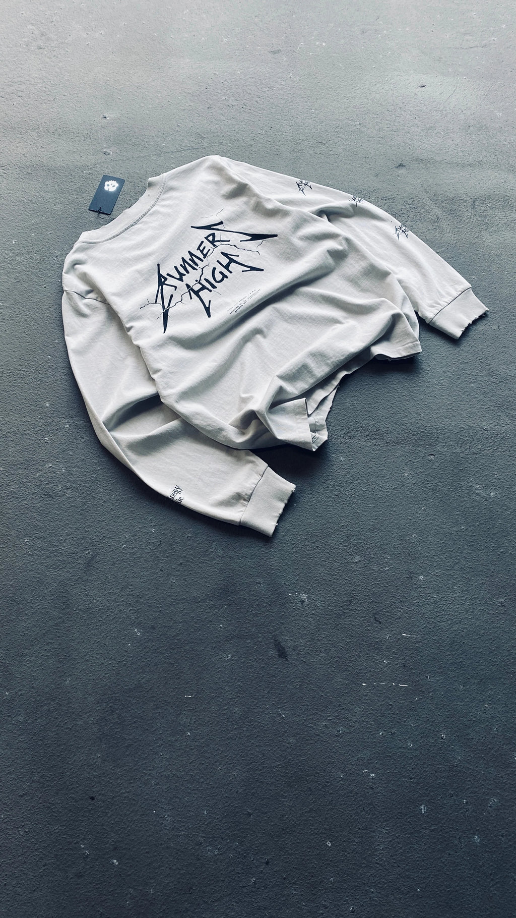 RUNNERS HIGH LONG SLEEVE TEE -  AGED BONE