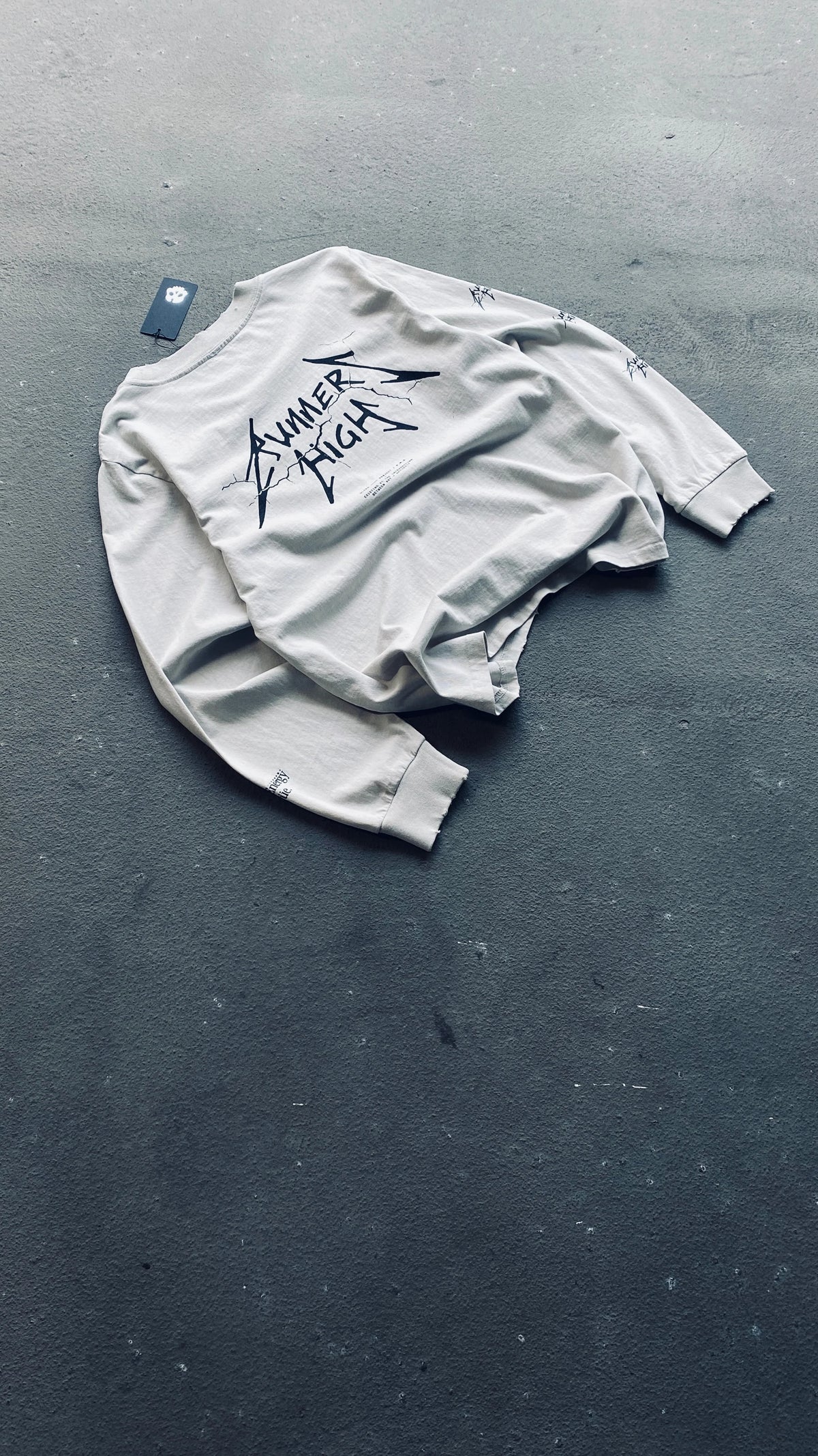 RUNNERS HIGH LONG SLEEVE TEE -  AGED BONE
