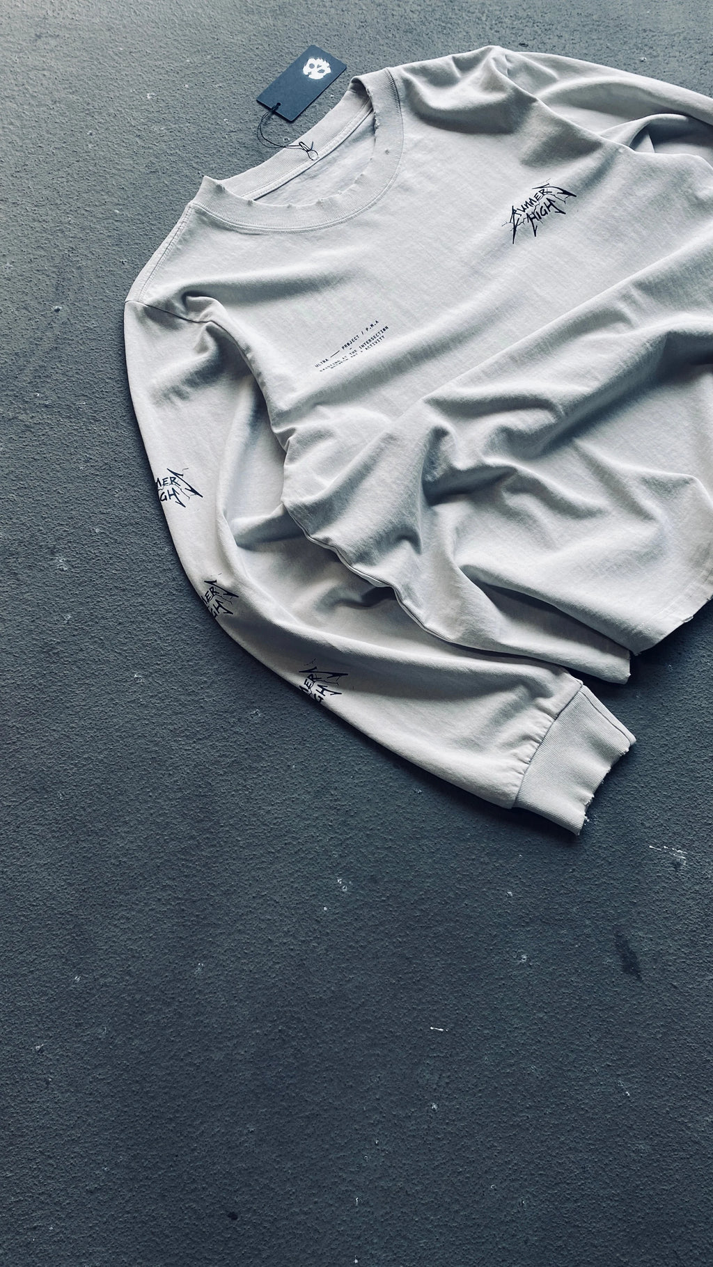 RUNNERS HIGH LONG SLEEVE TEE -  AGED BONE