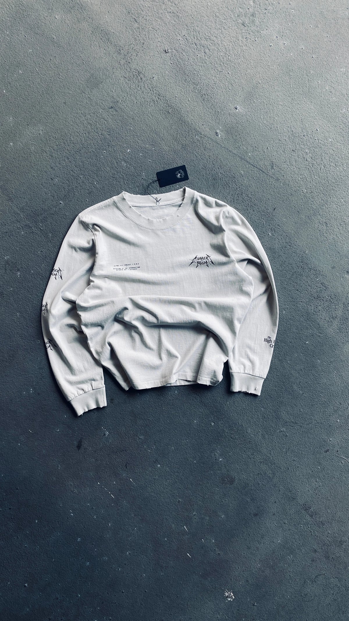 RUNNERS HIGH LONG SLEEVE TEE -  AGED BONE
