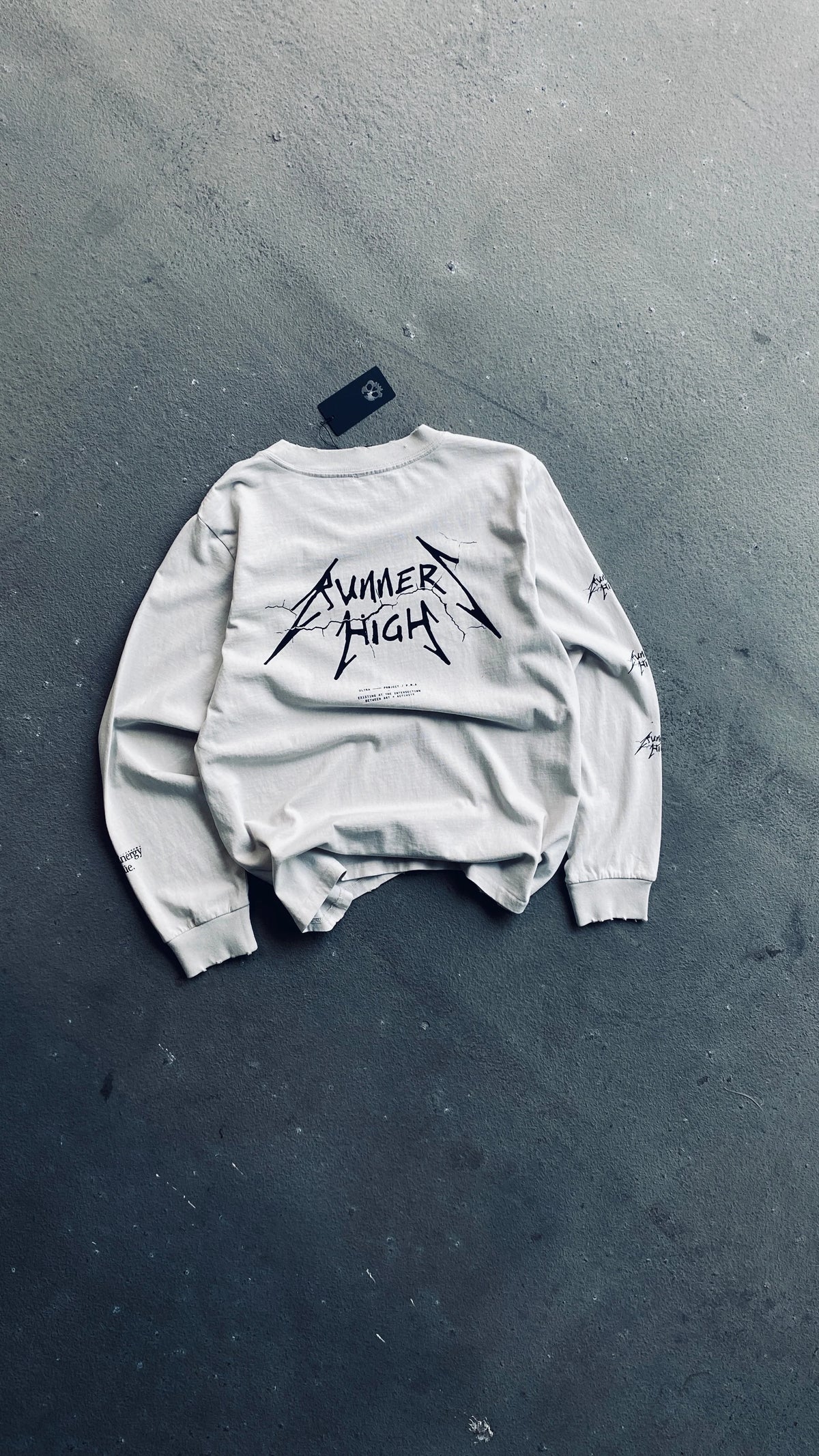 RUNNERS HIGH LONG SLEEVE TEE -  AGED BONE