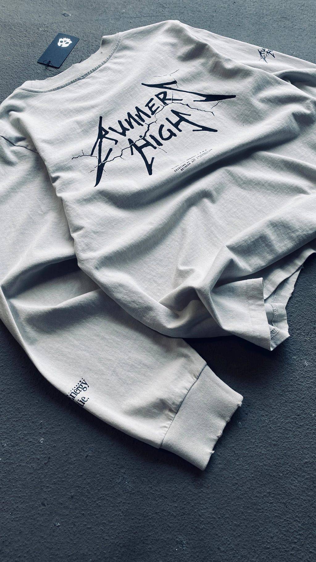 RUNNERS HIGH LONG SLEEVE TEE -  AGED BONE