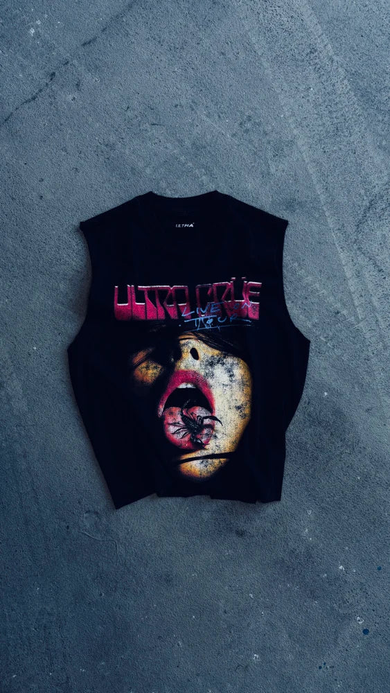 MAJORS TOUR TANK - WASHED BLACK