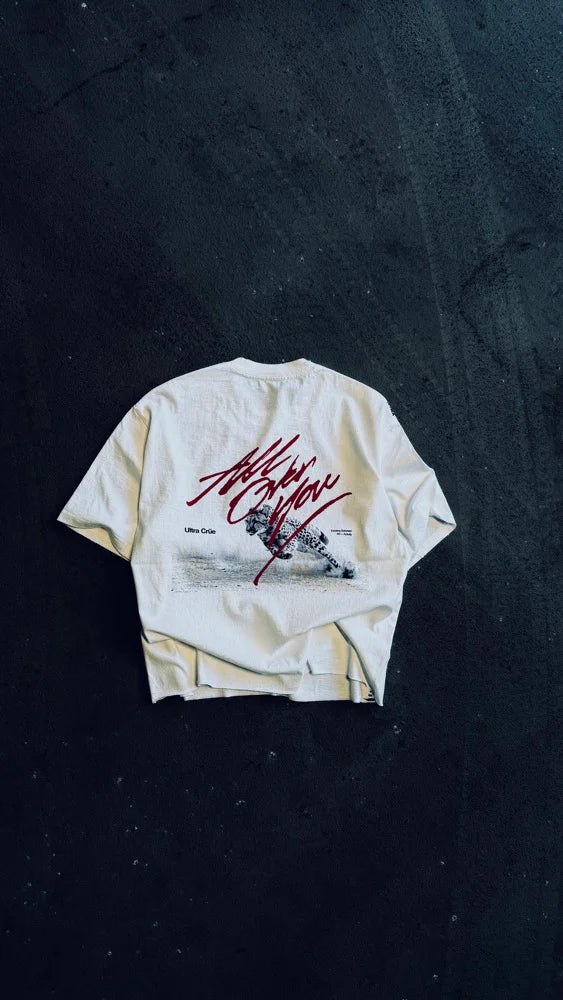CHEETAH WASHED WHITE TEE